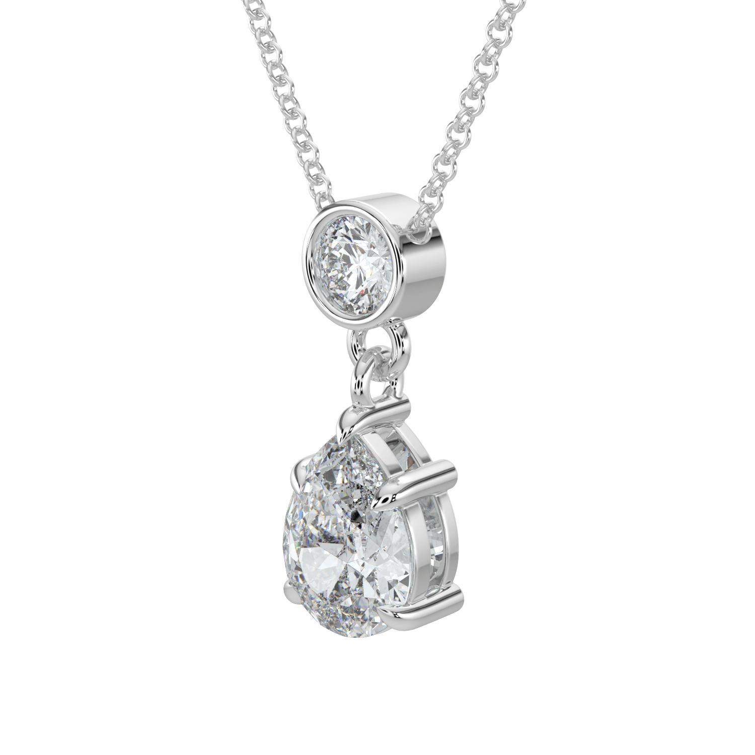 Celina Brilliant Diamond Pear Drop Pendant - AYKA JEWELS