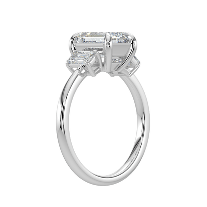 Colette Three Stone Diamond Engagement Ring - Emerald - AYKA JEWELS