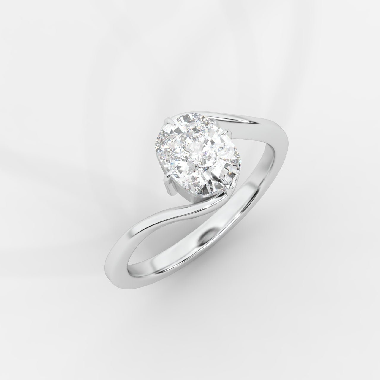 Daisy Wrap Solitaire Ring – Cushion - AYKA JEWELS