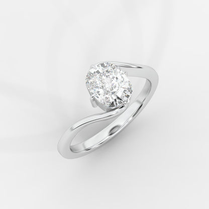 Daisy Wrap Solitaire Ring – Cushion - AYKA JEWELS