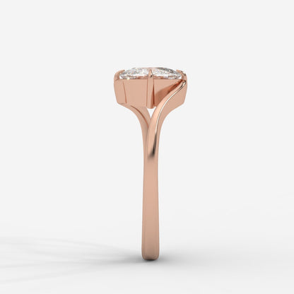 Daisy Wrap Solitaire Ring – Cushion - AYKA JEWELS