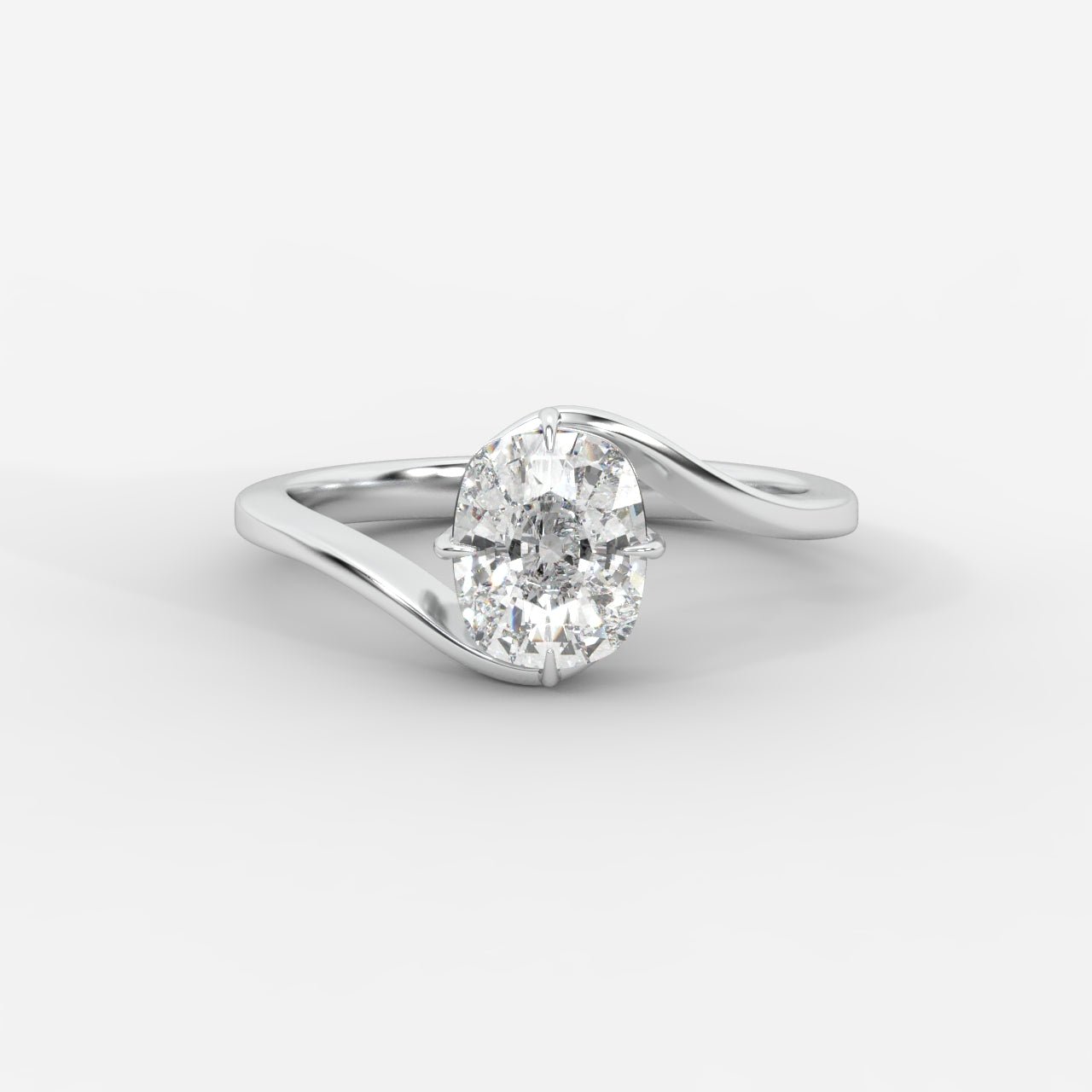 Daisy Wrap Solitaire Ring – Cushion - AYKA JEWELS