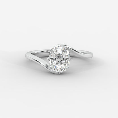 Daisy Wrap Solitaire Ring – Cushion - AYKA JEWELS