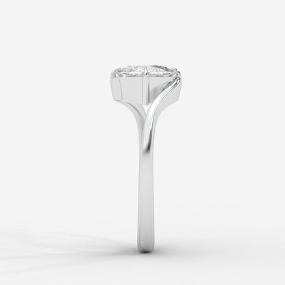Daisy Wrap Solitaire Ring – Cushion - AYKA JEWELS