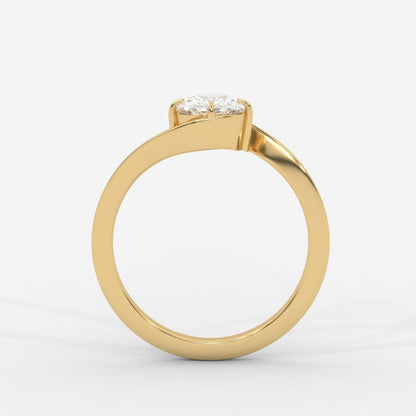 Daisy Wrap Solitaire Ring – Cushion - AYKA JEWELS