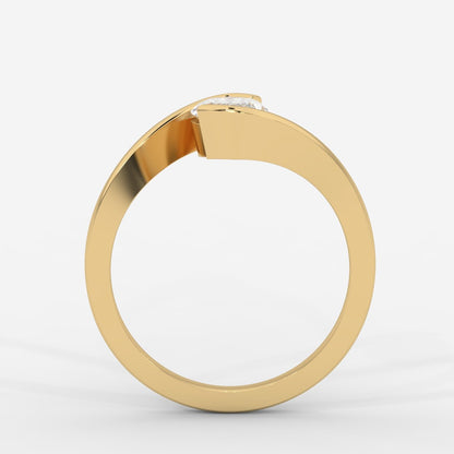 Daisy Wrap Solitaire Ring – Marquise - AYKA JEWELS