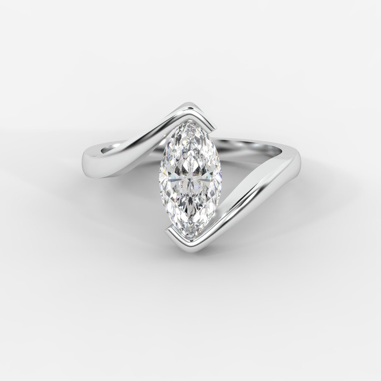 Daisy Wrap Solitaire Ring – Marquise - AYKA JEWELS