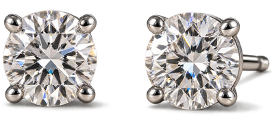 Certified lab diamond stud earrings