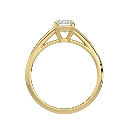 Elara Diamond Solitaire Ring - Emerald - AYKA JEWELS