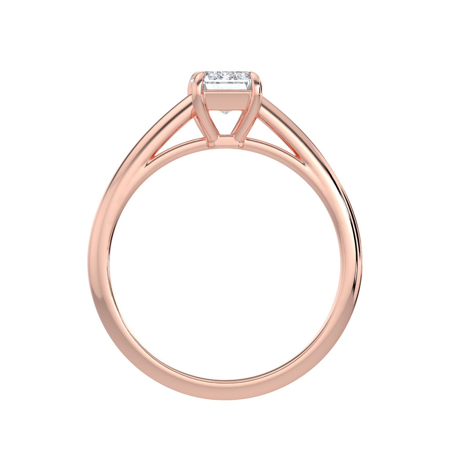 Elara Diamond Solitaire Ring - Emerald - AYKA JEWELS