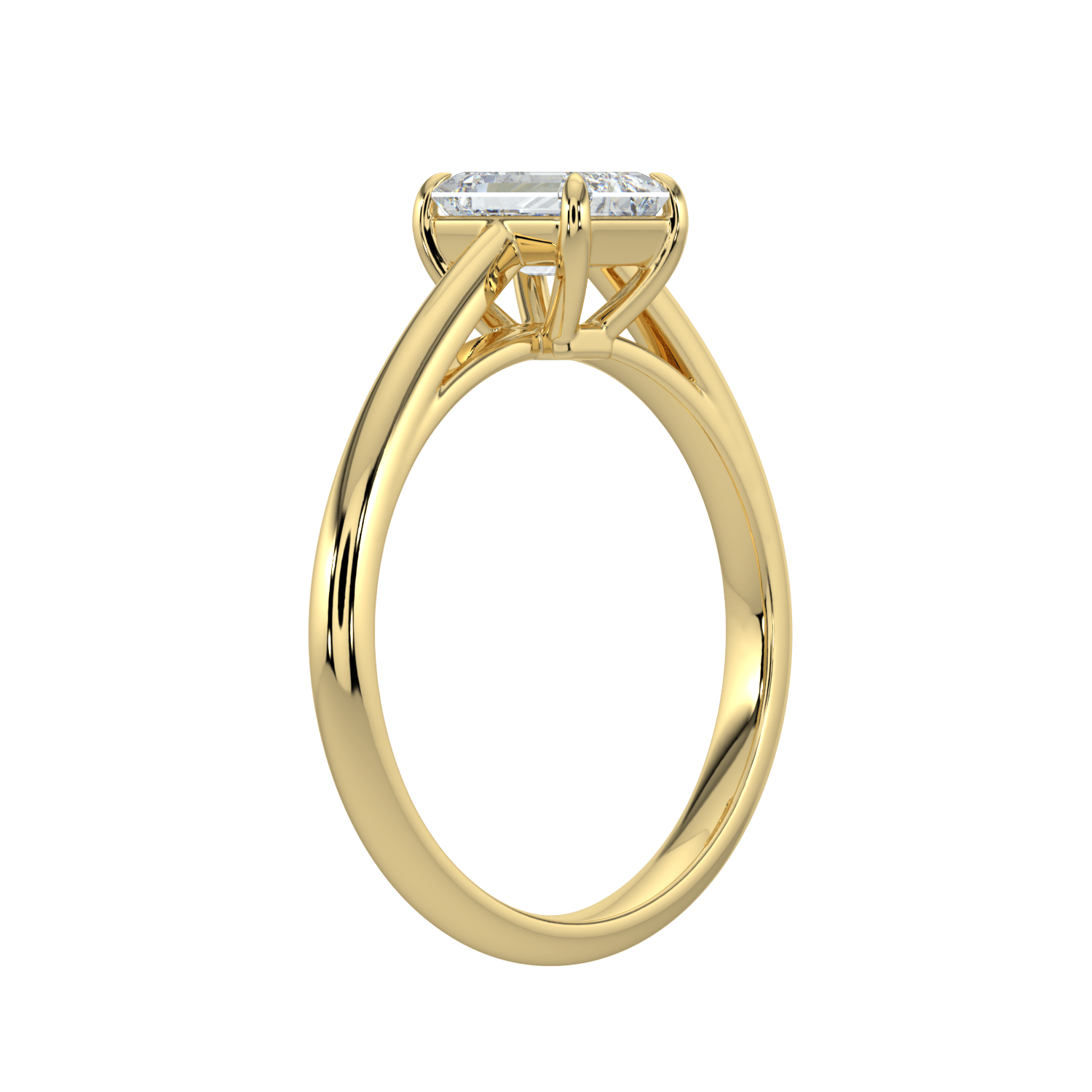 Elara Diamond Solitaire Ring - Emerald - AYKA JEWELS