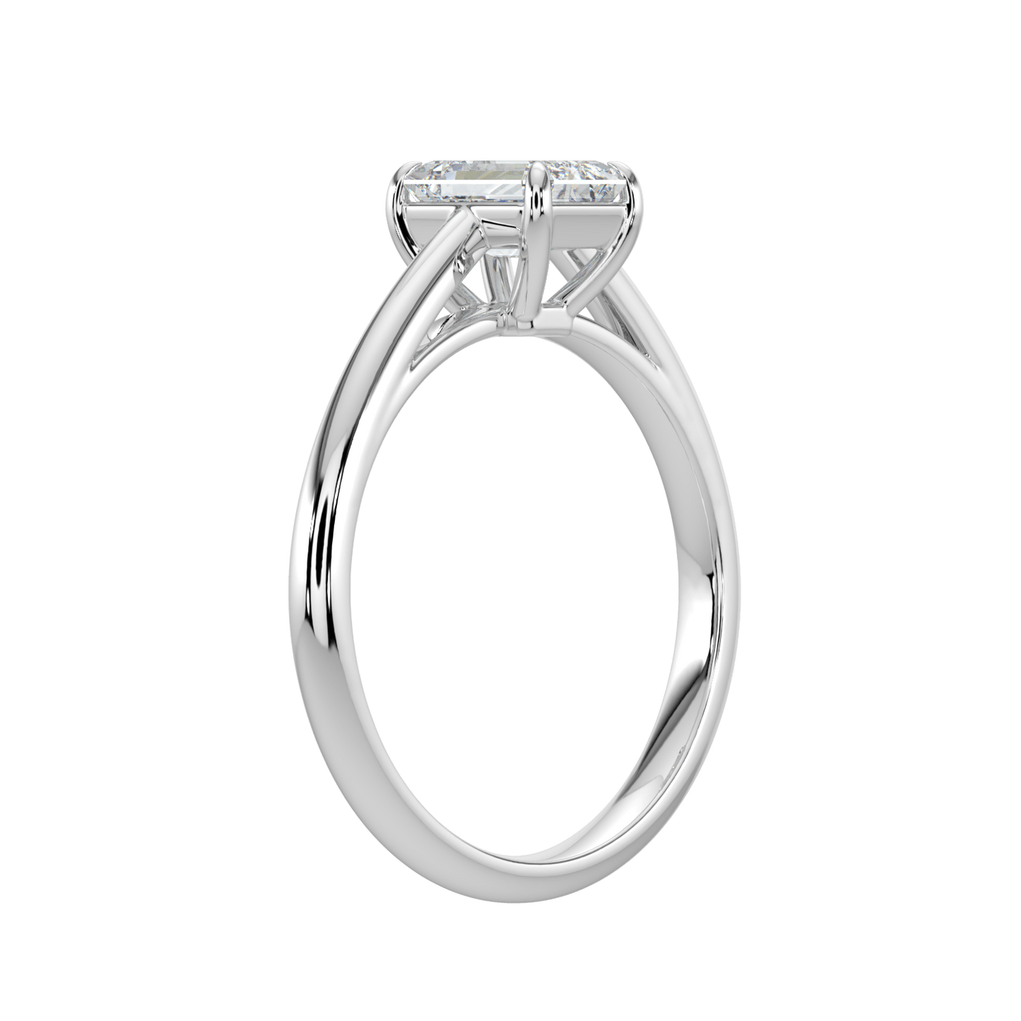 Elara Diamond Solitaire Ring - Emerald - AYKA JEWELS