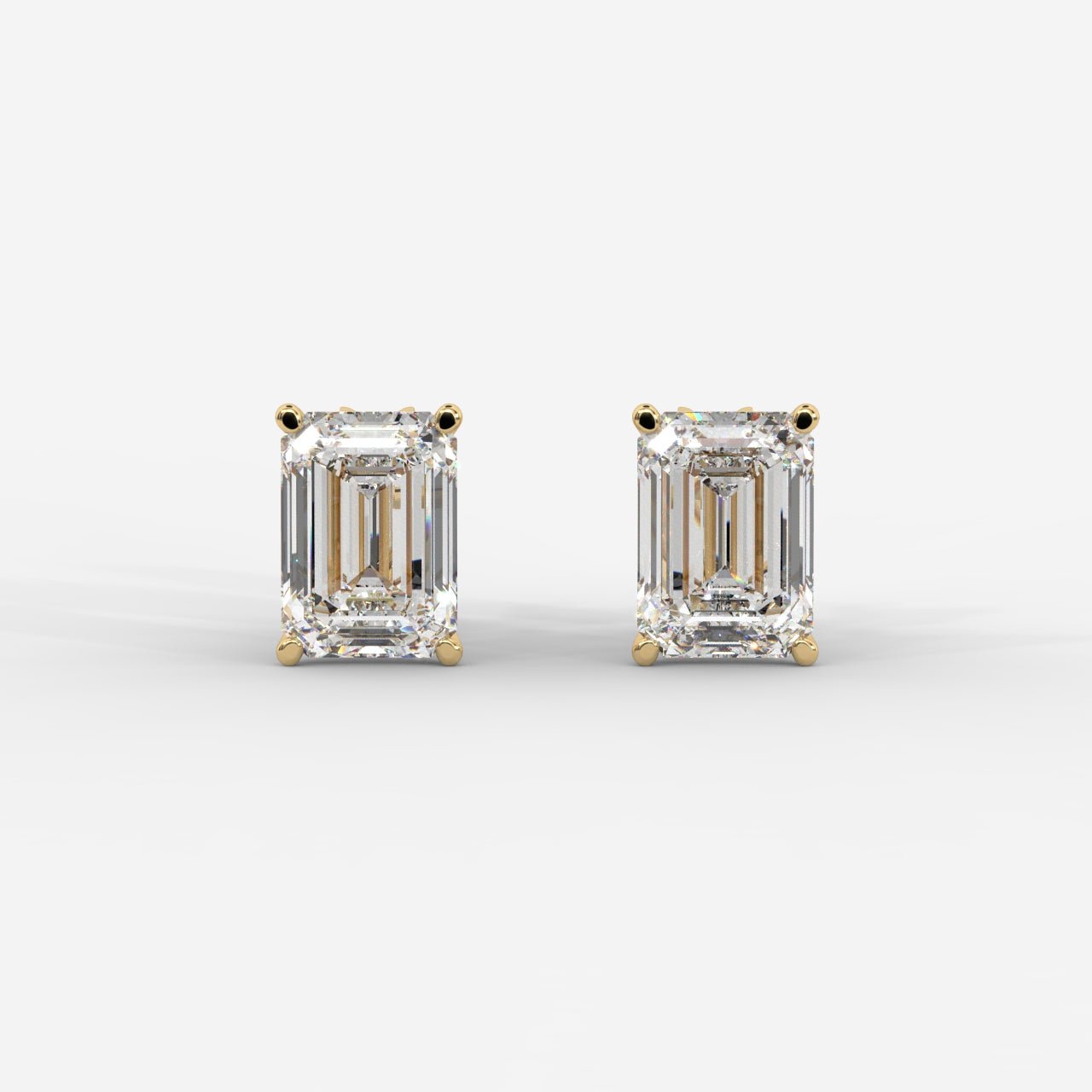 Elise Classic Diamond Stud Earrings – Emerald - AYKA JEWELS