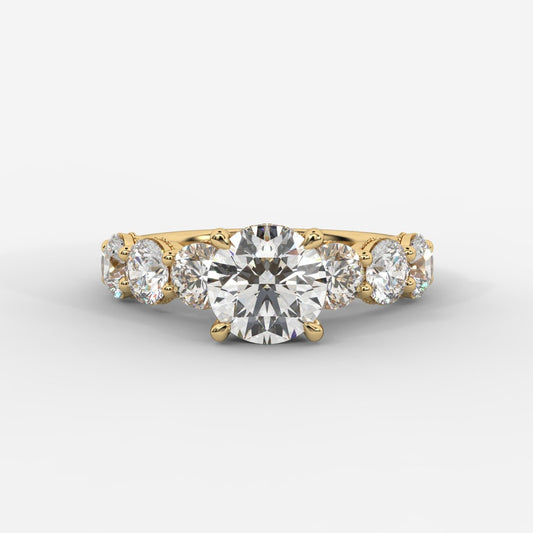 Elizabeth Vintage Ring - Round - AYKA JEWELS