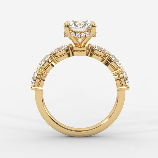 Elizabeth Vintage Ring - Round - AYKA JEWELS