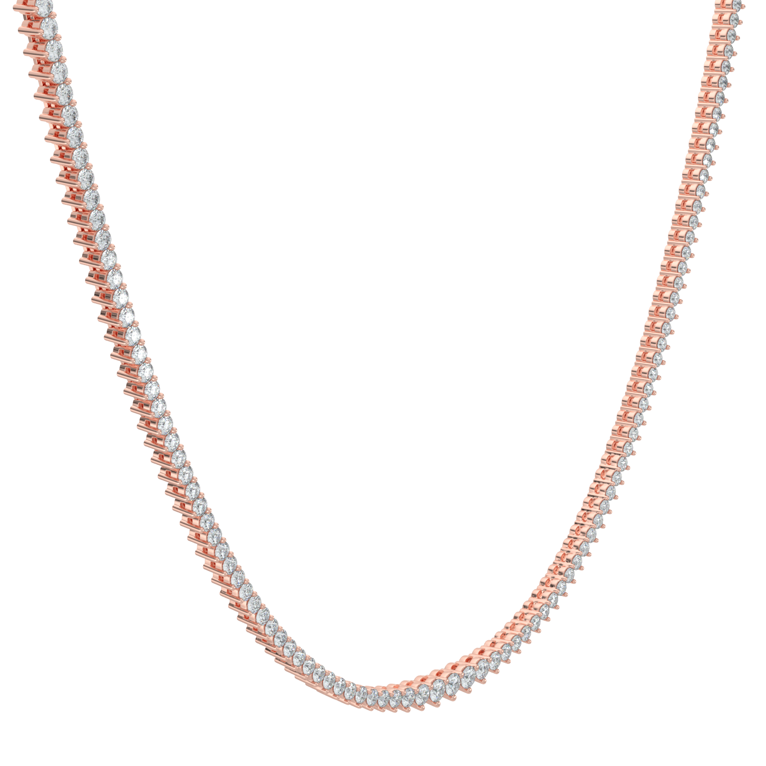 Ella Graduated Diamond Tennis Necklace - AYKA JEWELS