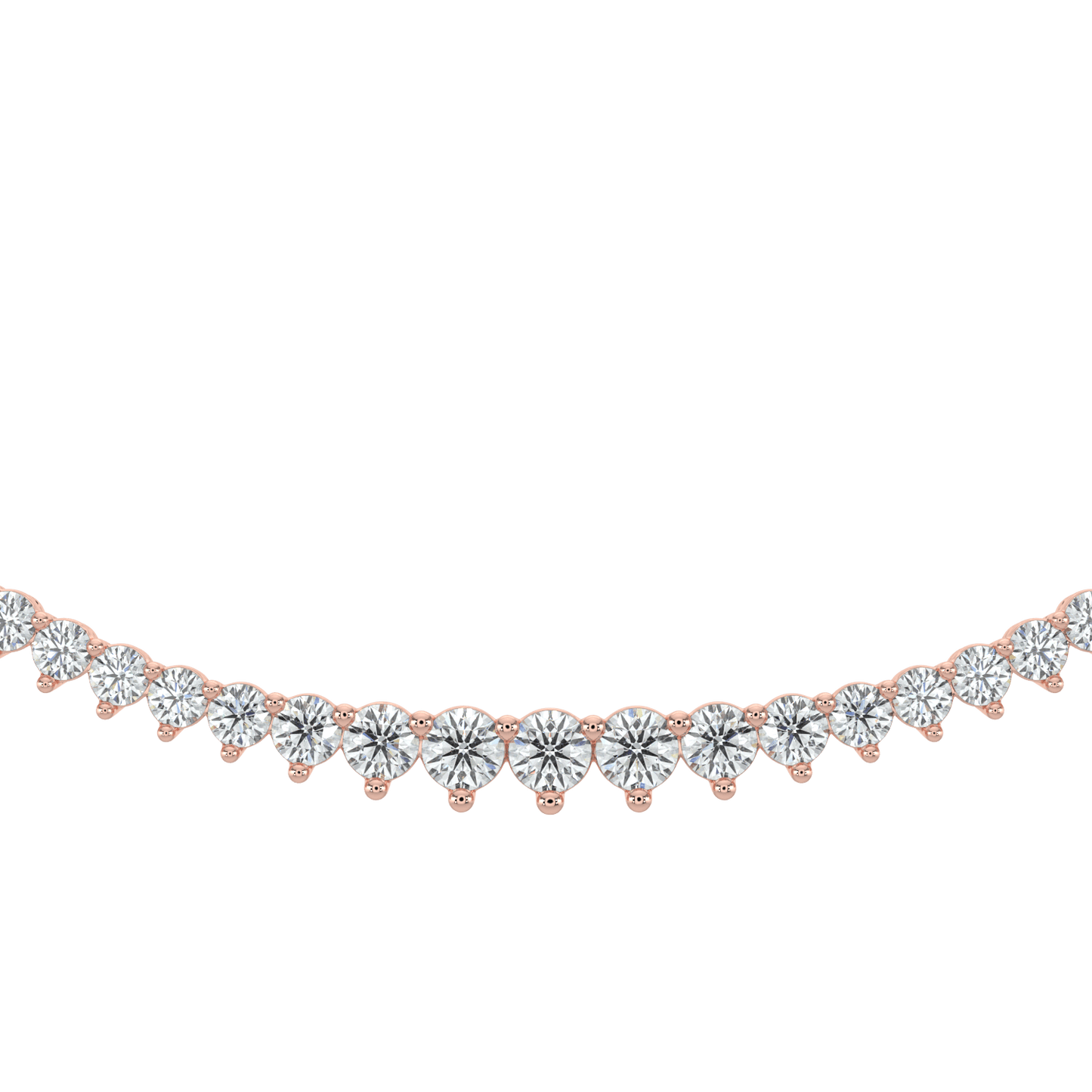 Ella Graduated Diamond Tennis Necklace - AYKA JEWELS