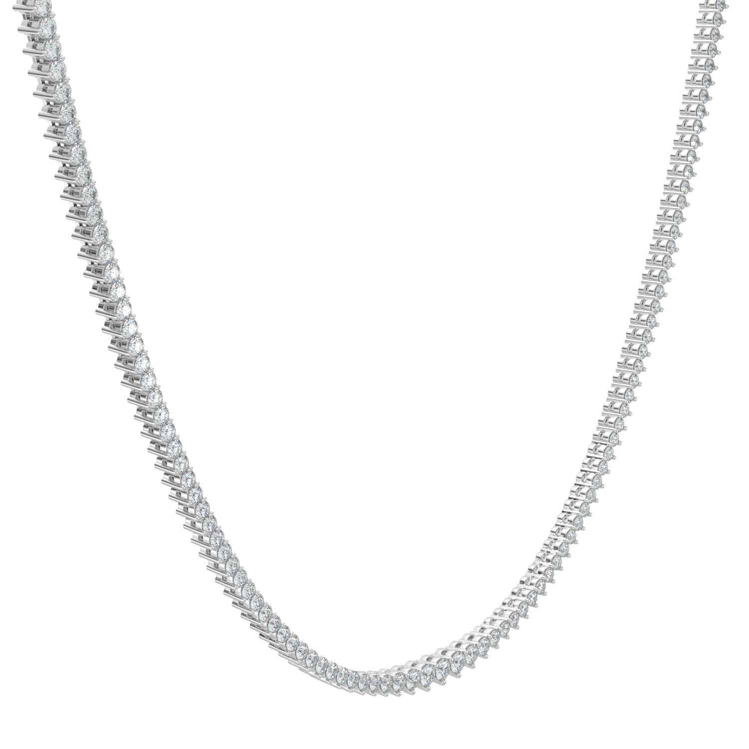Ella Graduated Diamond Tennis Necklace - AYKA JEWELS
