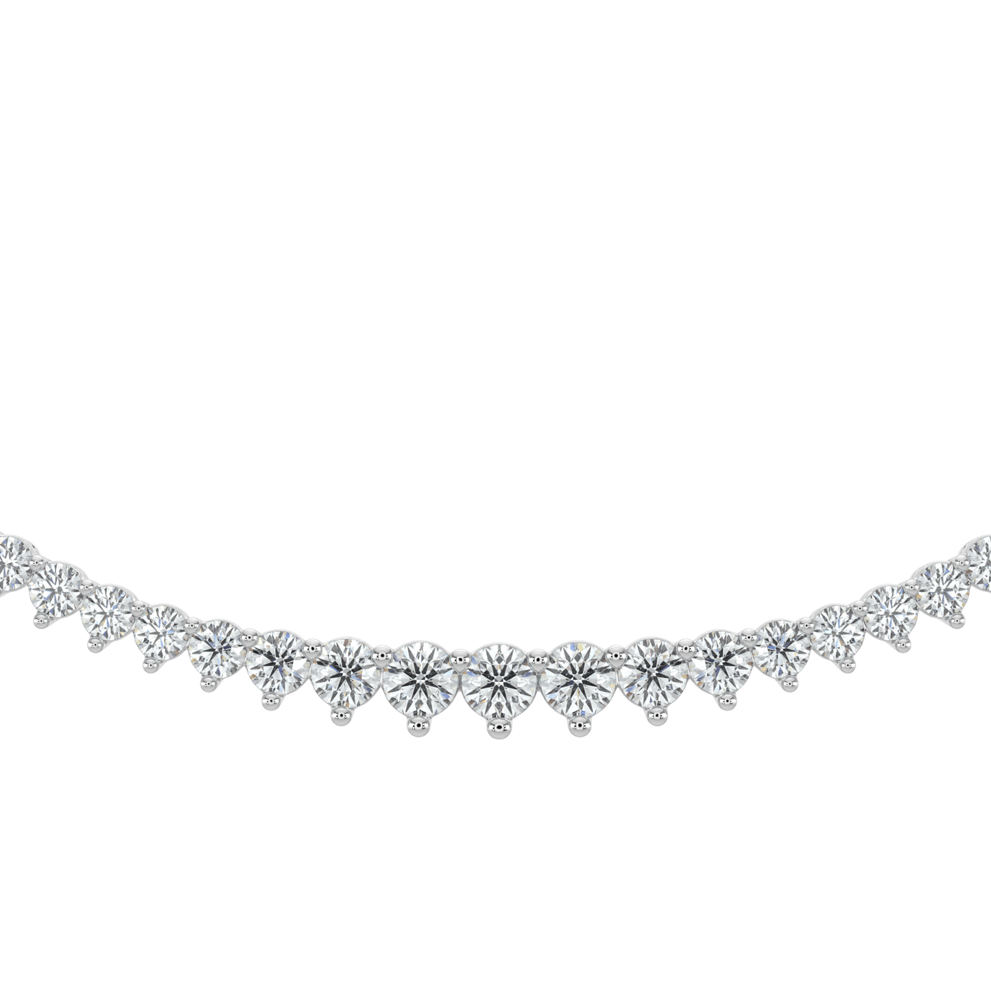 Ella Graduated Diamond Tennis Necklace - AYKA JEWELS