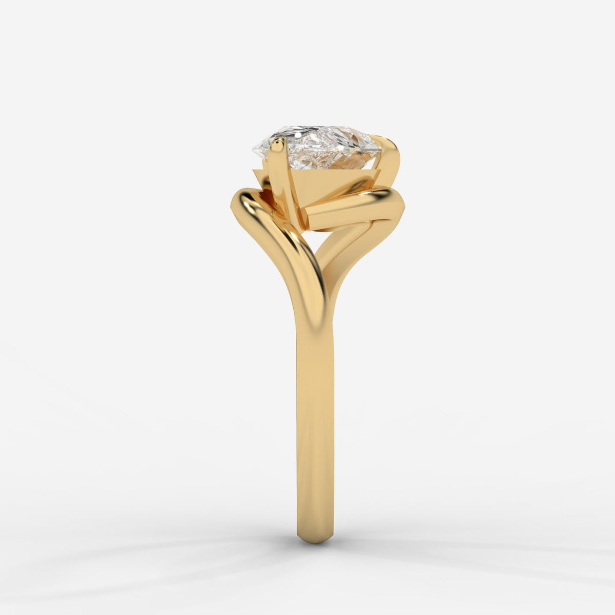 Embrace Solitaire Ring – Pear - AYKA JEWELS