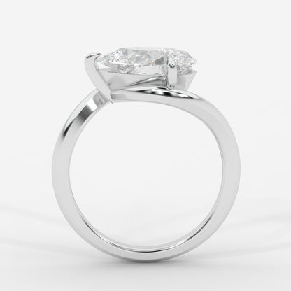 Embrace Solitaire Ring – Pear - AYKA JEWELS