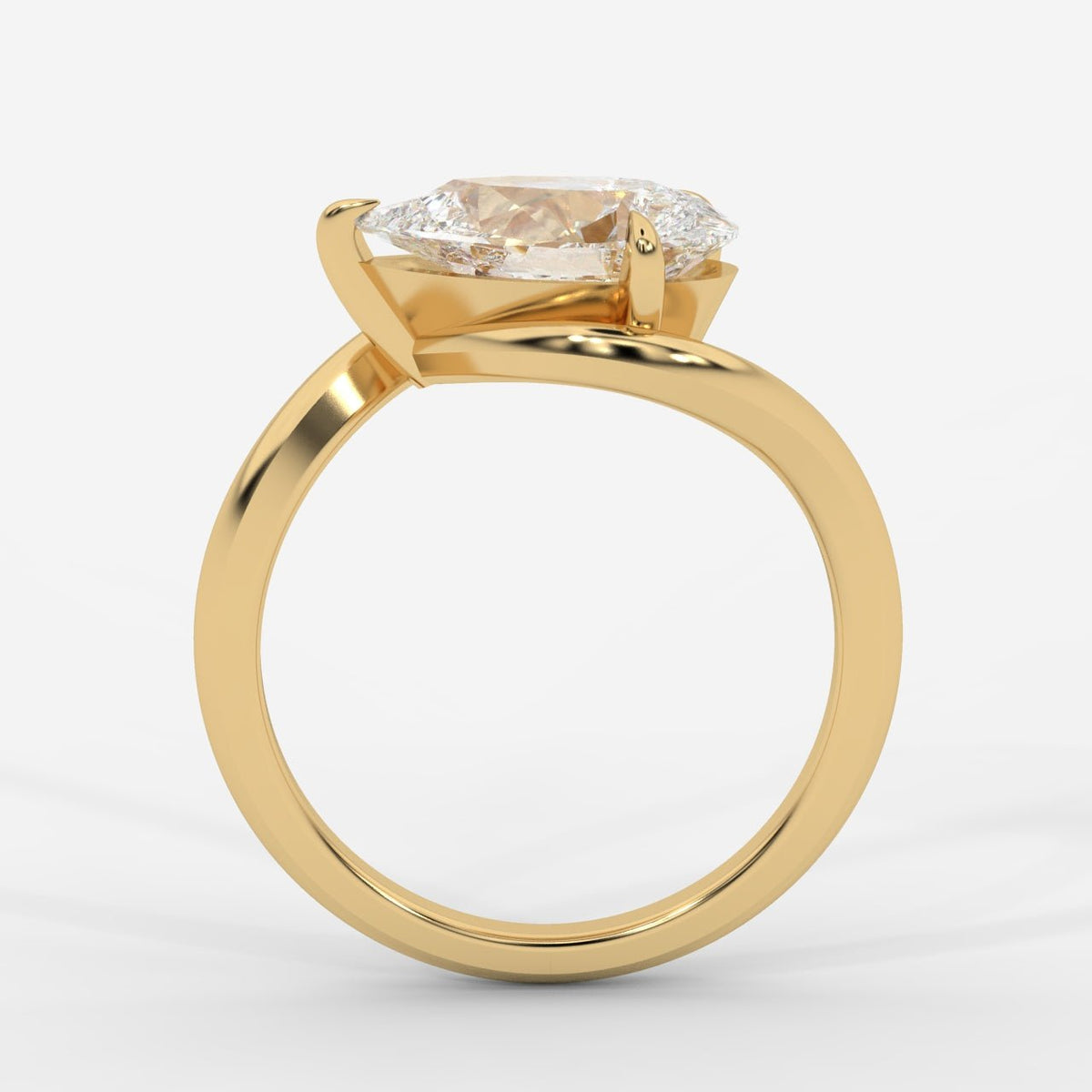 Embrace Solitaire Ring – Pear - AYKA JEWELS