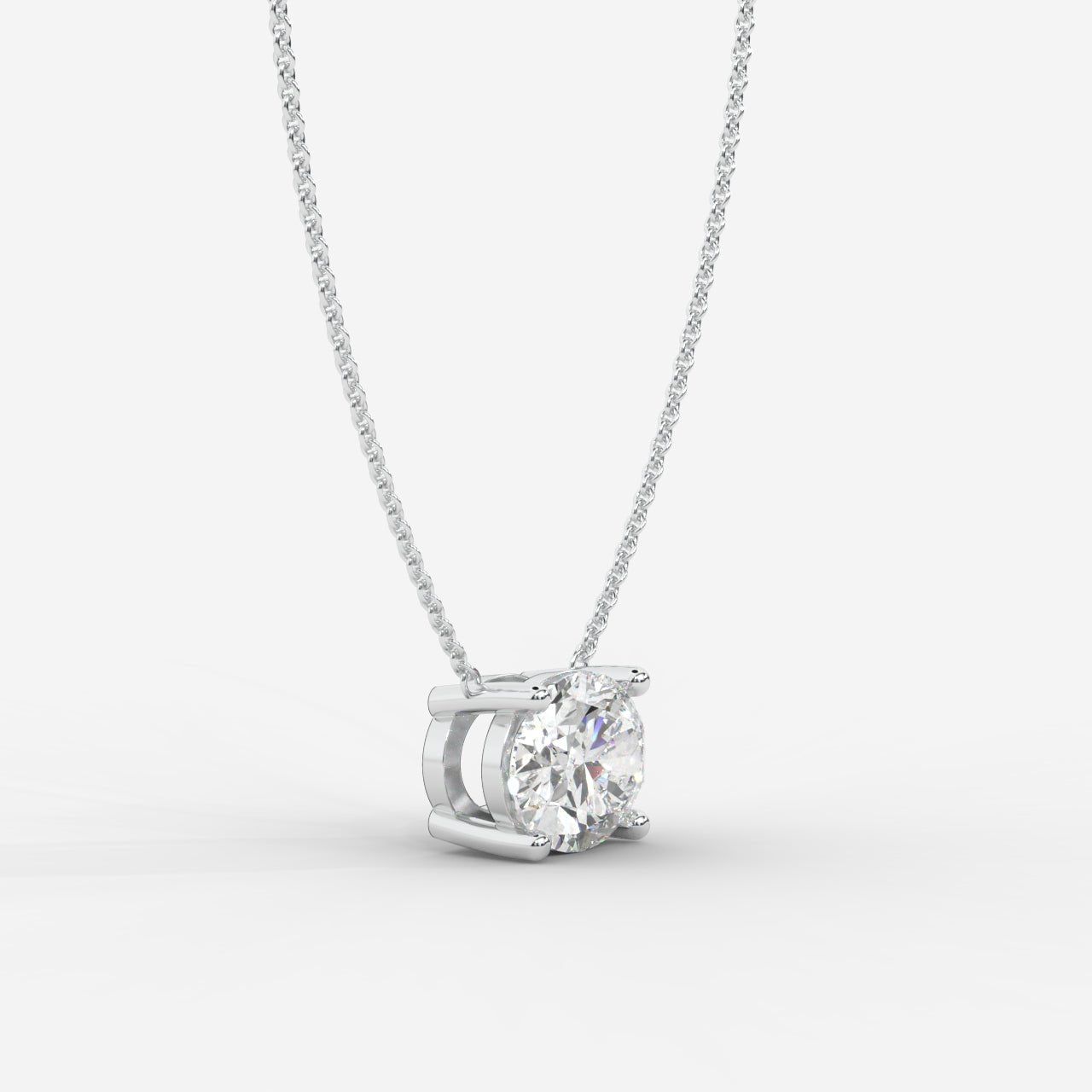 Emma Solitaire Pendant With 18" Adjustable Chain - Oval - AYKA JEWELS