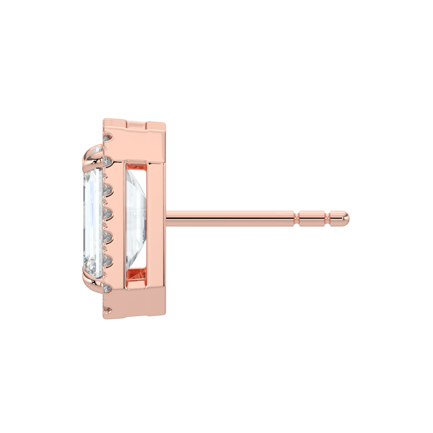 Grace Halo Stud Earrings - 2 ctW - Emerald - AYKA JEWELS