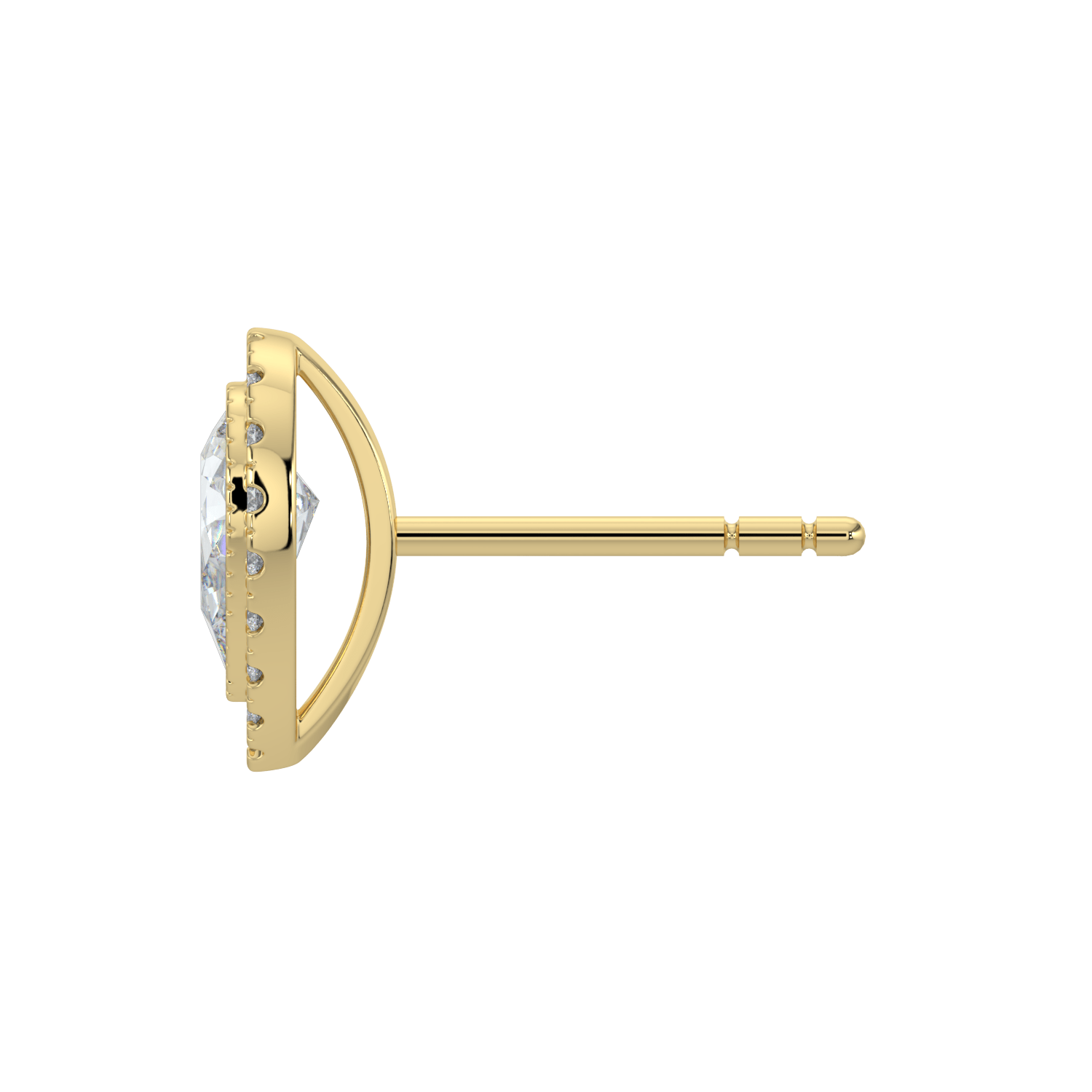 Grace Halo Stud Earrings - 2ctW - Pear - AYKA JEWELS