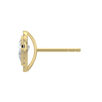 Grace Halo Stud Earrings - 2ctW - Pear - AYKA JEWELS