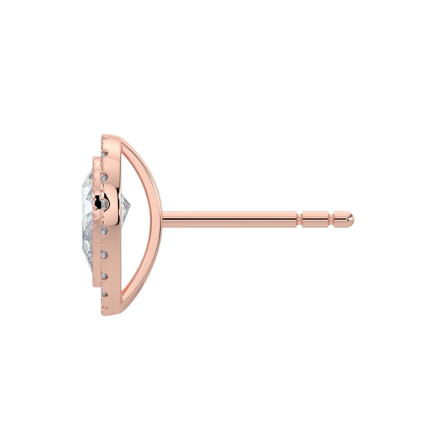 Grace Halo Stud Earrings - 2ctW - Pear - AYKA JEWELS