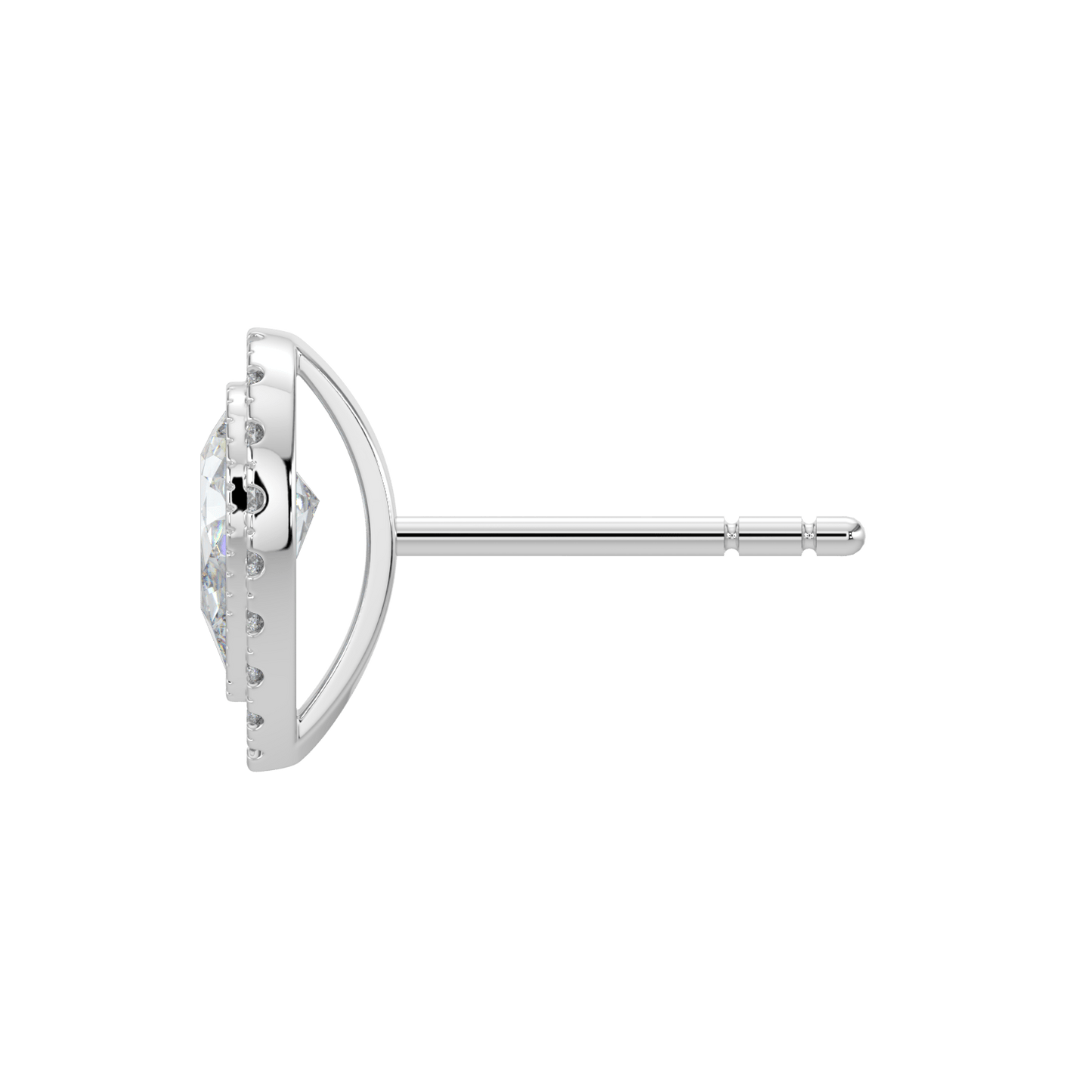 Grace Halo Stud Earrings - 2ctW - Pear - AYKA JEWELS