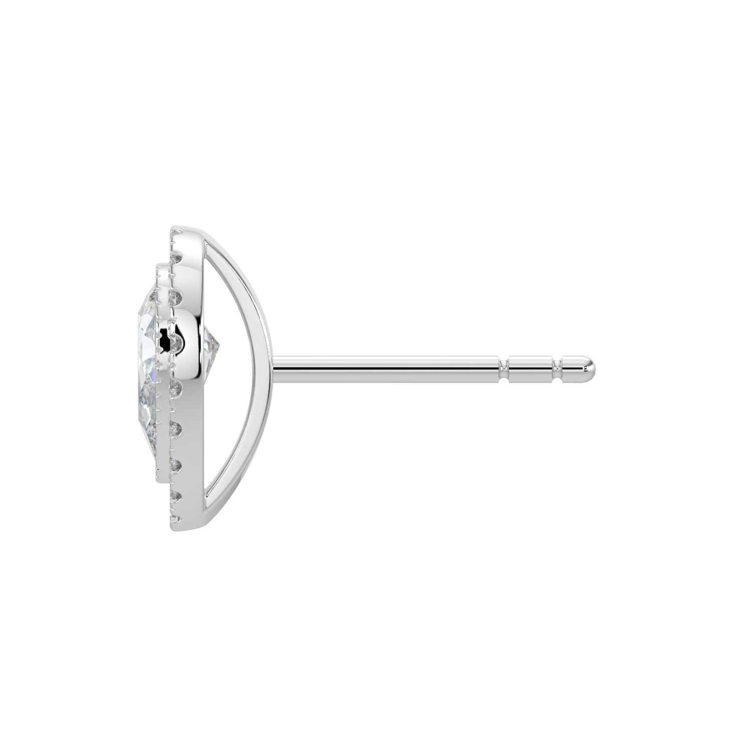 Grace Halo Stud Earrings - 2ctW - Pear - AYKA JEWELS