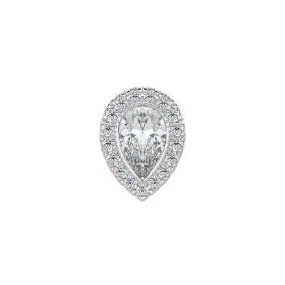 Grace Halo Stud Earrings - 2ctW - Pear - AYKA JEWELS