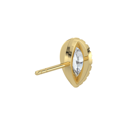Grace Halo Stud Earrings - 2ctW - Pear - AYKA JEWELS