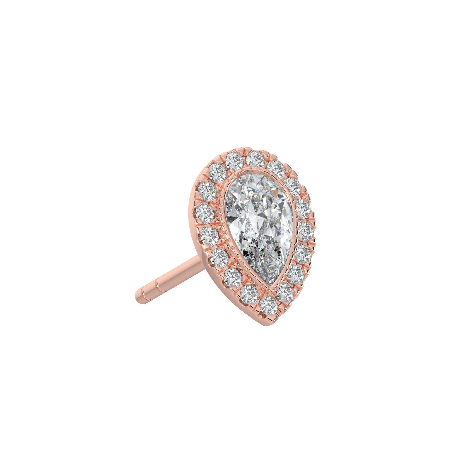 Grace Halo Stud Earrings - 2ctW - Pear - AYKA JEWELS