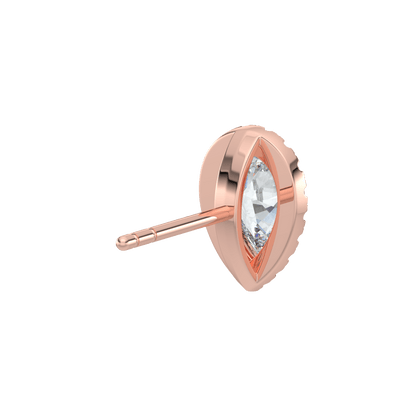 Grace Halo Stud Earrings - 2ctW - Pear - AYKA JEWELS