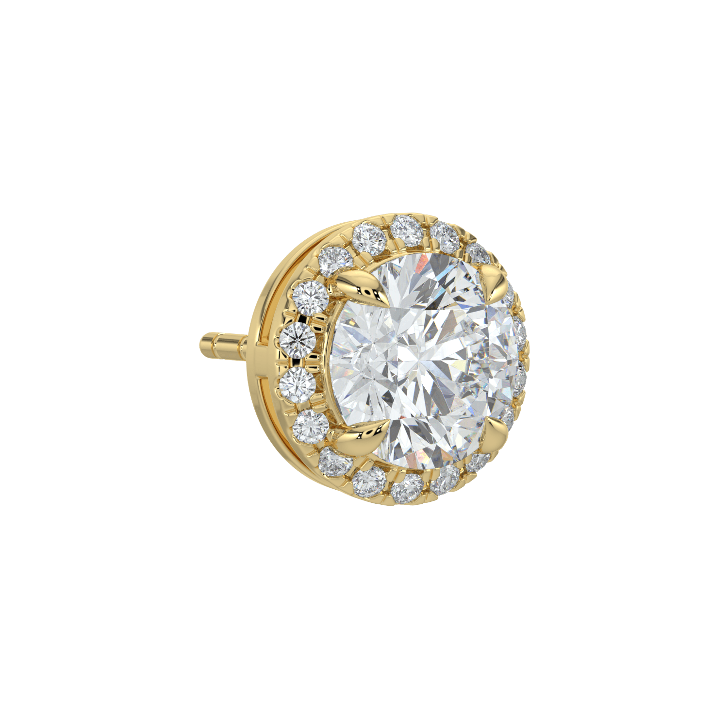 Grace Halo Stud Earrings - 2ctW - Round - AYKA JEWELS