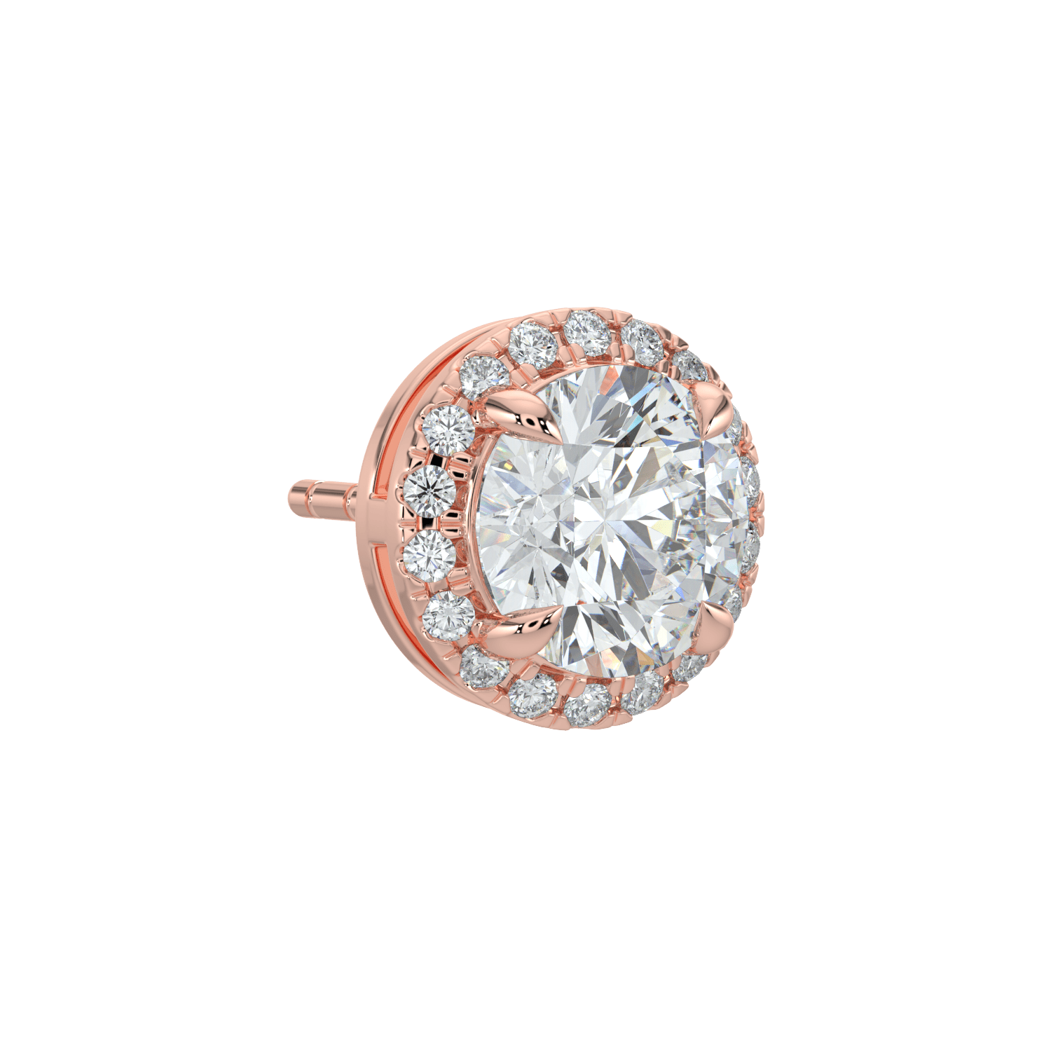 Grace Halo Stud Earrings - 2ctW - Round - AYKA JEWELS