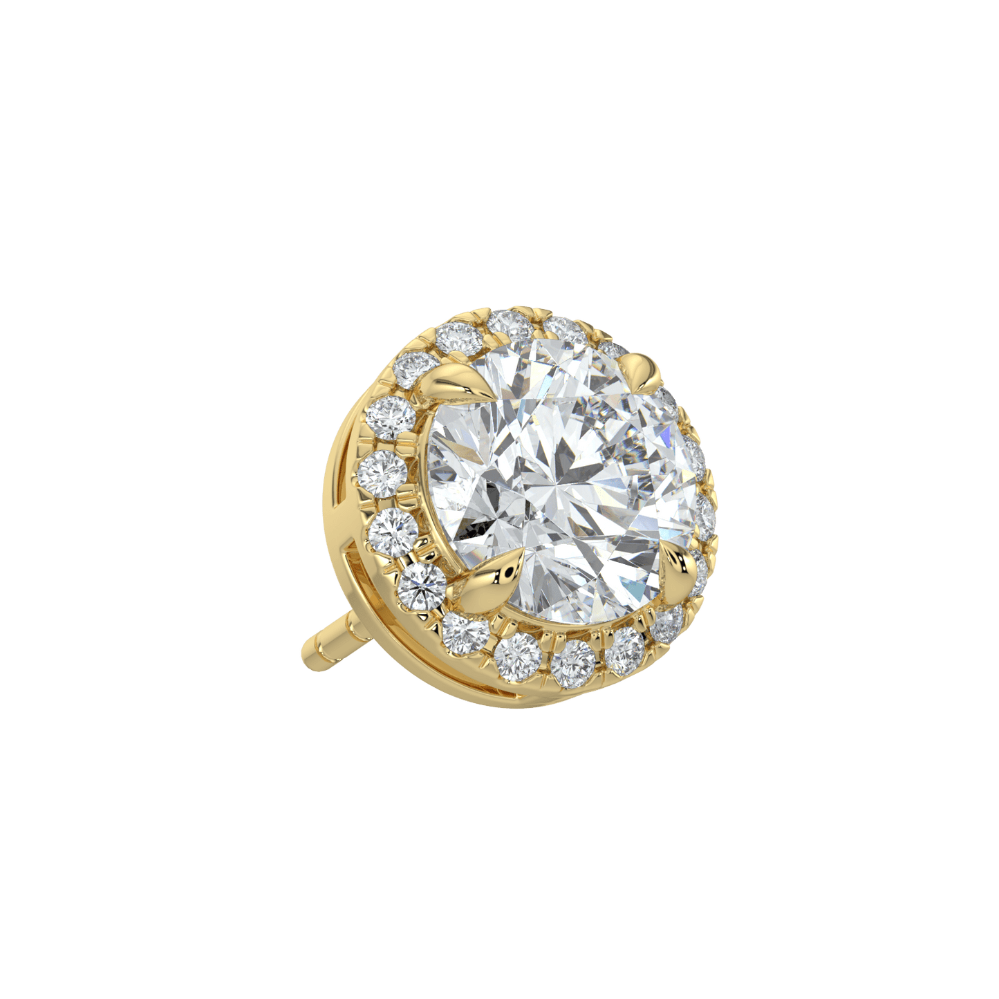 Grace Halo Stud Earrings - 2ctW - Round - AYKA JEWELS