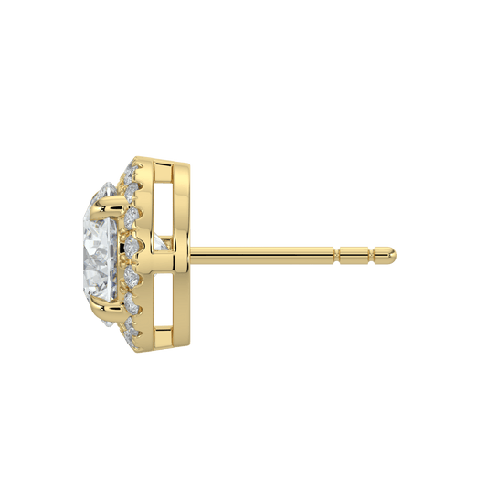 Grace Halo Stud Earrings - 2ctW - Round - AYKA JEWELS