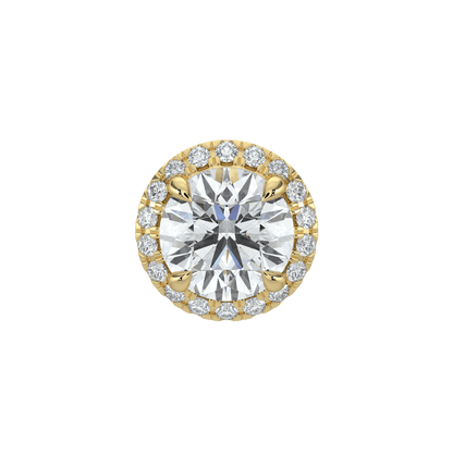 Grace Halo Stud Earrings - 2ctW - Round - AYKA JEWELS