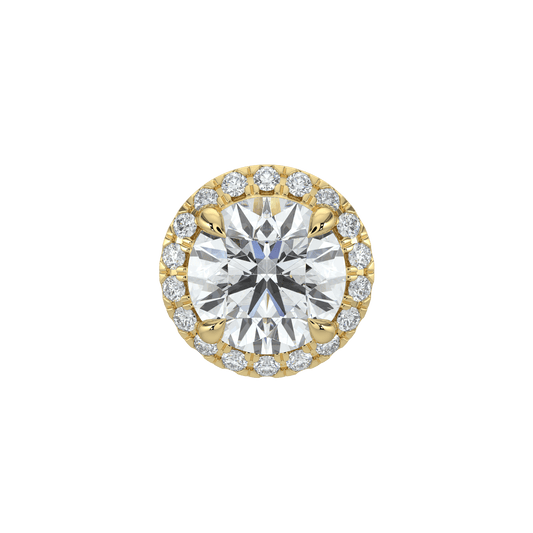 Grace Halo Stud Earrings - 2ctW - Round - AYKA JEWELS