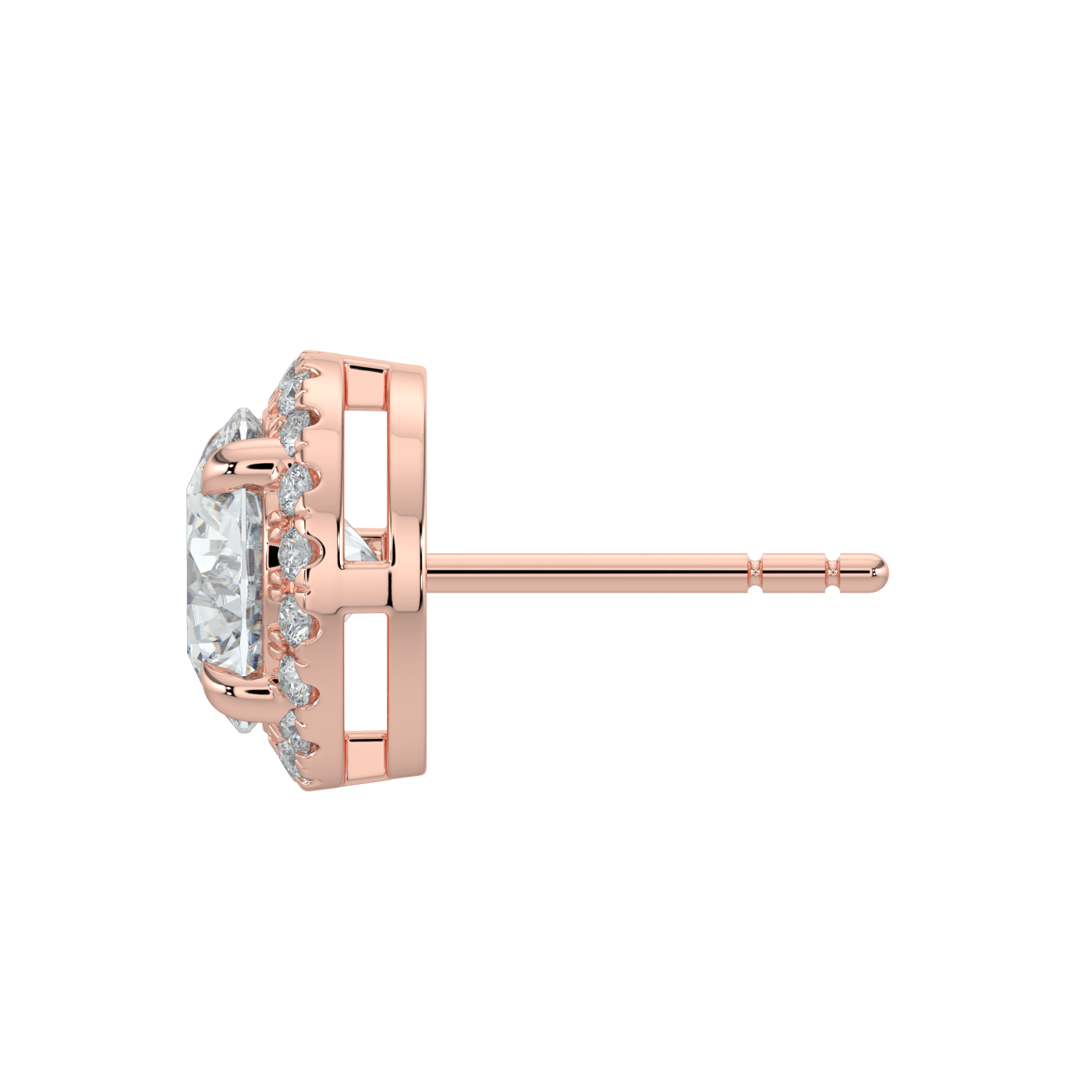 Grace Halo Stud Earrings - 2ctW - Round - AYKA JEWELS