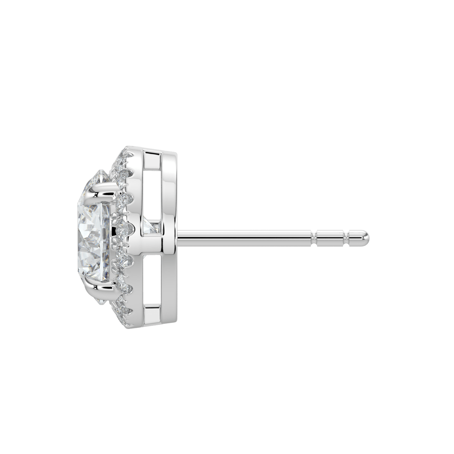 Grace Halo Stud Earrings - 2ctW - Round - AYKA JEWELS