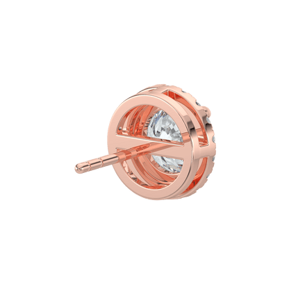 Grace Halo Stud Earrings - 2ctW - Round - AYKA JEWELS