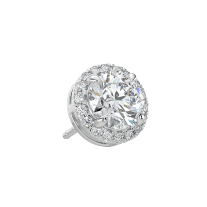Grace Halo Stud Earrings - 2ctW - Round - AYKA JEWELS