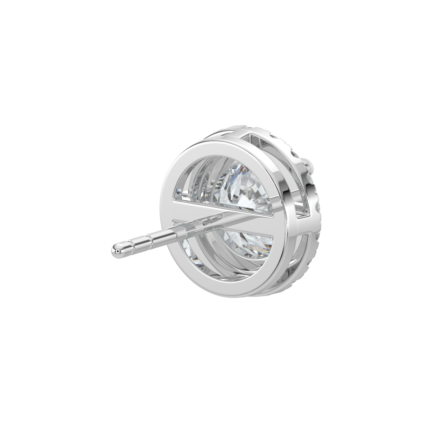 Grace Halo Stud Earrings - 2ctW - Round - AYKA JEWELS