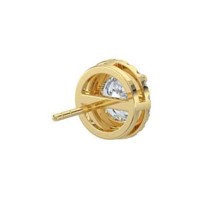 Grace Halo Stud Earrings - 2ctW - Round - AYKA JEWELS