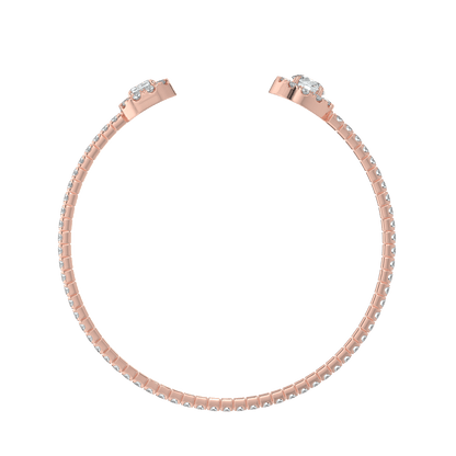 Harper Emerald & Round Double Halo Cuff Bracelet - AYKA JEWELS